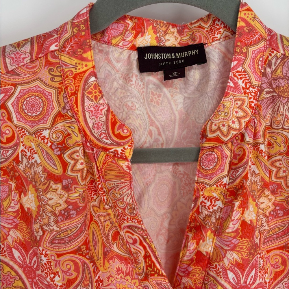 Johnstone & Murphy Paisley Print Button Shirt Dress - Picture 7 of 11
